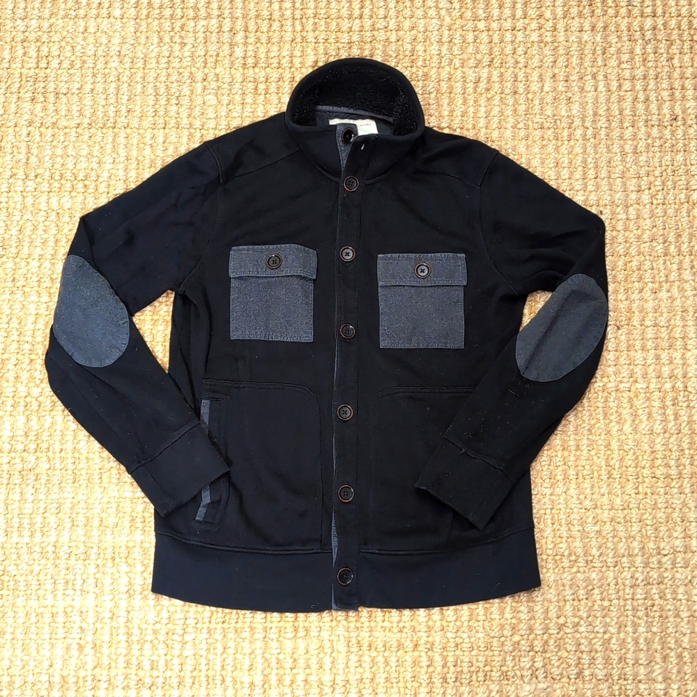 Banana Republic Heritage Collection Mens Button Up Sweater S Turtleneck Cardigan